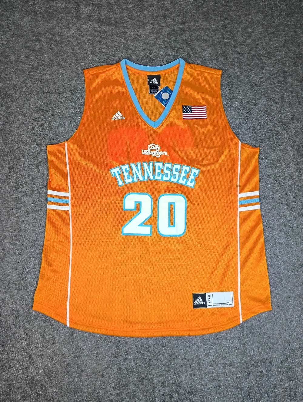 Adidas Tennessee Lady Vols #20 Basketball Jersey XL NCAA Orange NWT 2009
